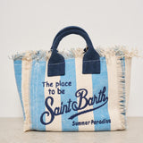 Borsa donna Vanity Mini a righe celeste VANITYMINI 03300H MC2 SAINT BARTH 