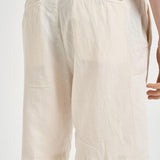 Bermuda uomo in lino panna 26P717 04 PERFECTION 