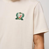 T-shirt uomo girocollo ecru con logo TH0027 XFJ LACOSTE 