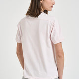T-shirt donna girocollo rosa cipria 12505 PINK ANINE BING 