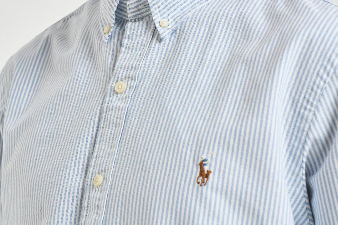 micia uomo Oxford a righe celeste 710549084 009 RALPH LAUREN 