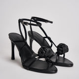 Sandalo donna con tacco nero 115991100 BLACK100 ROTATE 