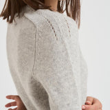 Girocollo donna maniche lunghe grigio chiaro CAROLINE 2239BOULEAU KUJTEN 