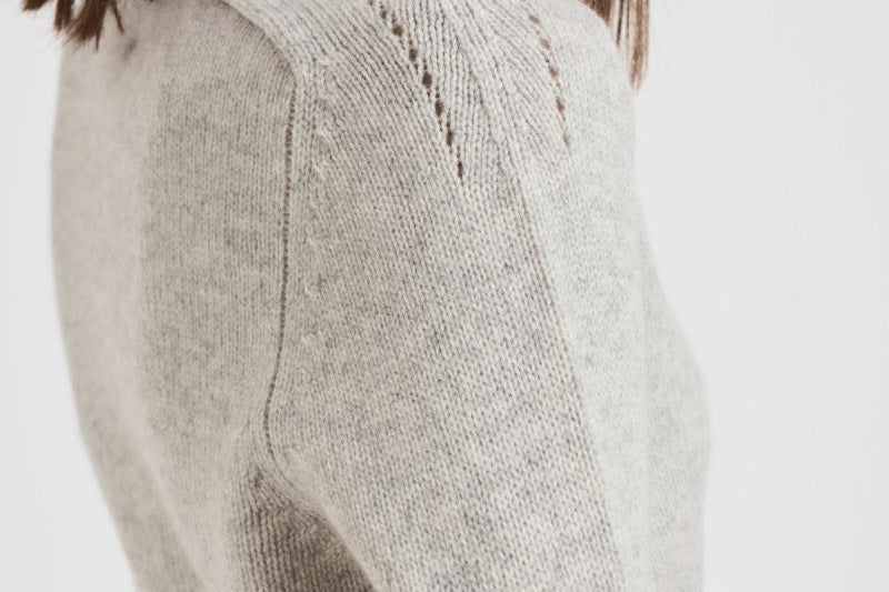 Girocollo donna maniche lunghe grigio chiaro CAROLINE 2239BOULEAU KUJTEN 