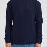 Maglia uomo a treccia blu 710876762 002 RALPH LAUREN 