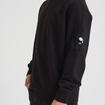 Felpa uomo gircollo nera SS718A 006372G999 CP COMPANY 