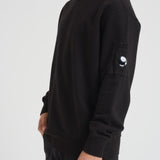 Felpa uomo gircollo nera SS718A 006372G999 CP COMPANY 
