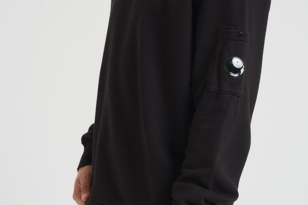 Felpa uomo gircollo nera SS718A 006372G999 CP COMPANY 