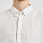 Camicia uomo in lino bianco TB0AD2DC3 100 TIMBERLAND 