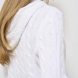 Felpa donna in maglia con zip bianca 211959124 002 RALPH LAUREN 