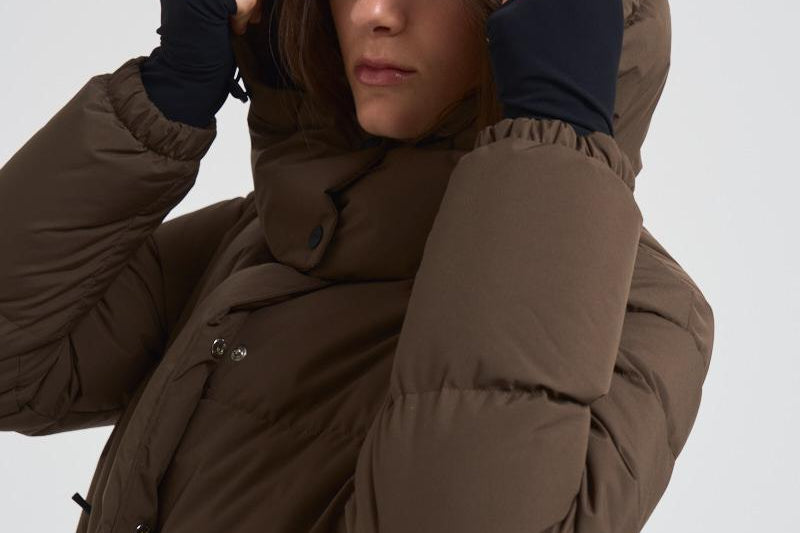 Piumino donna Laminar lungo verde militare PI002047D 7400 HERNO 