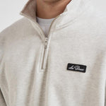 Felpa uomo mezza zip grigio chiaro 1000665 230 LES DEUX 