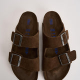 Sandalo donna Arizona in suede marrone 1031640 CARAFE BIRKENSTOCK 