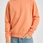 Felpa uomo girocollo arancione pastello 710916689 504 RALPH LAUREN 
