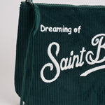 Pochette donna Aline Corduroy in velluto verde ALINE COURD52EMB MC2 SAINT BARTH 