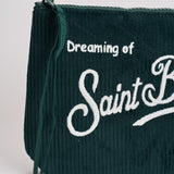 Pochette donna Aline Corduroy in velluto verde ALINE COURD52EMB MC2 SAINT BARTH 