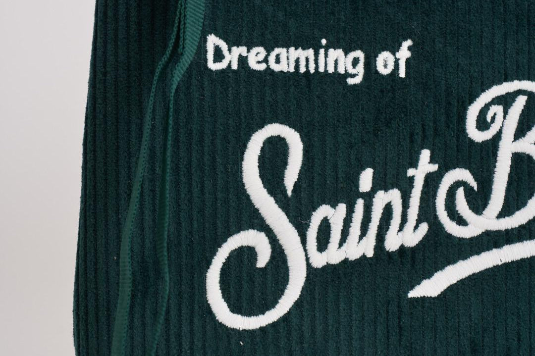 Pochette donna Aline Corduroy in velluto verde ALINE COURD52EMB MC2 SAINT BARTH 