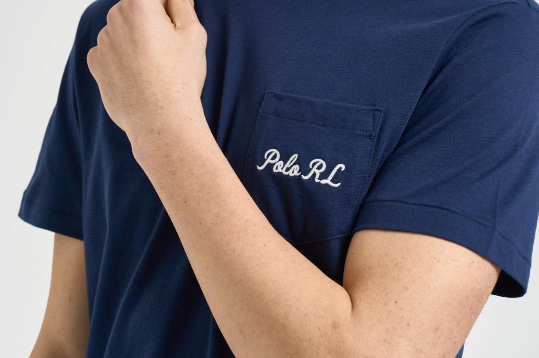 T-shirt uomo girocollo blu navy 710B16610 001 RALPH LAUREN 