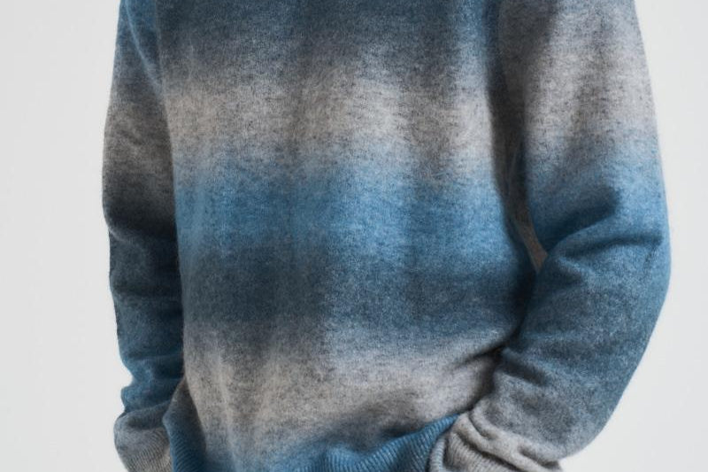 Maglia uomo effetto sfumato blu M23400046 STELLARST SAMSØE SAMSØE 
