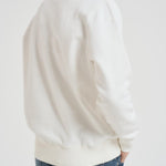 Felpa uomo girocollo con stampa ricamata panna SOHON BOLLINE10EMB MC2 SAINT BARTH 