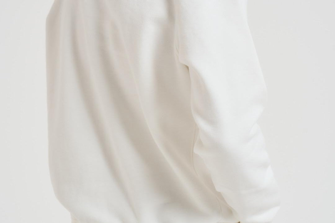 Felpa uomo girocollo con stampa ricamata panna SOHON BOLLINE10EMB MC2 SAINT BARTH 