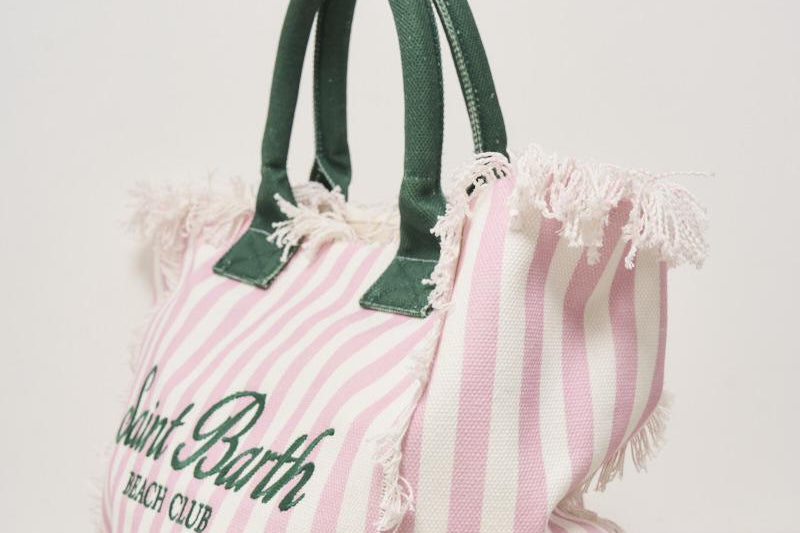 Borsa donna Vanity a righe rosa VANITY 03754H MC2 SAINT BARTH 
