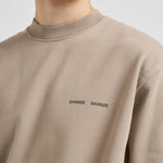 Felpa uomo girocollo tortora M00018103 ELEPHANTSKIN SAMSØE SAMSØE 