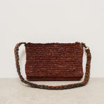Pochette donna Hafa in rafia mattone HAFA WOOD IBELIV 