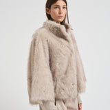 Eco pelliccia donna con strass 9022 STEEL SWORD 6.6.44 
