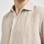 Camicia uomo Pamplona in lino beige chiaro LINEN 10H MC2 SAINT BARTH 
