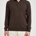 Polo uomo manica lunga marrone 300403 170 KANGRA 
