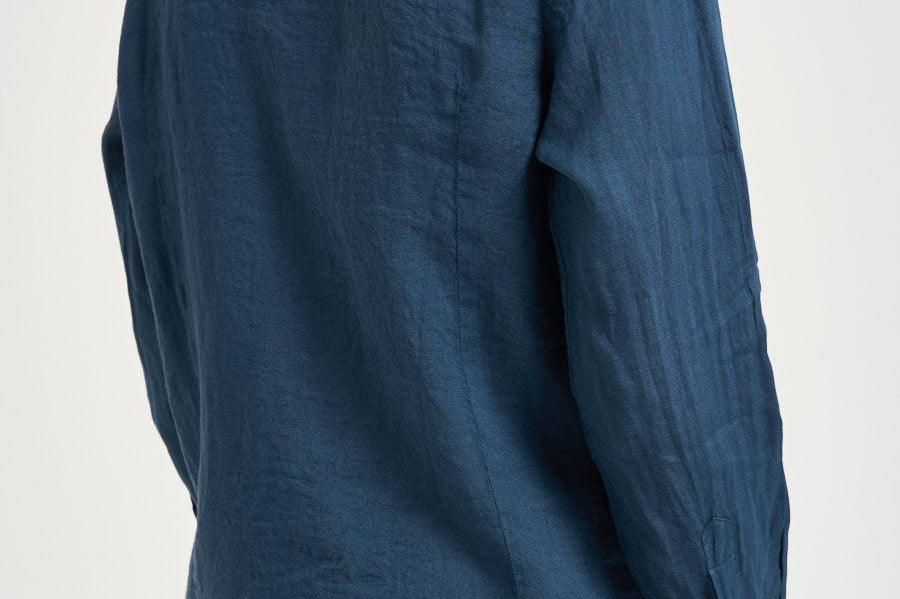 Camicia uomo Pamplona in lino blu LINEN 61 MC2 SAINT BARTH 