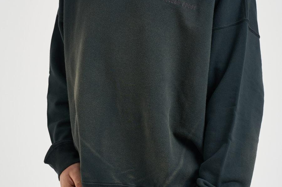 Felpa uomo girocollo antracite GUP01938 P00214690498 GOLDEN GOOSE 