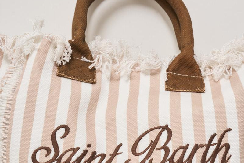 Borsa donna Vanity a righe beige VANITY 03753H MC2 SAINT BARTH 