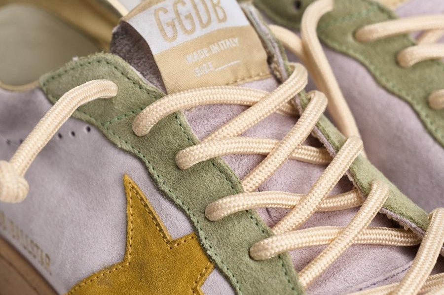 Sneakers donna Ball Star grigia e gialla GWF00117 F00814583251 GOLDEN GOOSE 