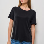 T-shirt donna girocollo nera 25709 10 RRD 