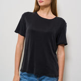 T-shirt donna girocollo nera 25709 10 RRD 