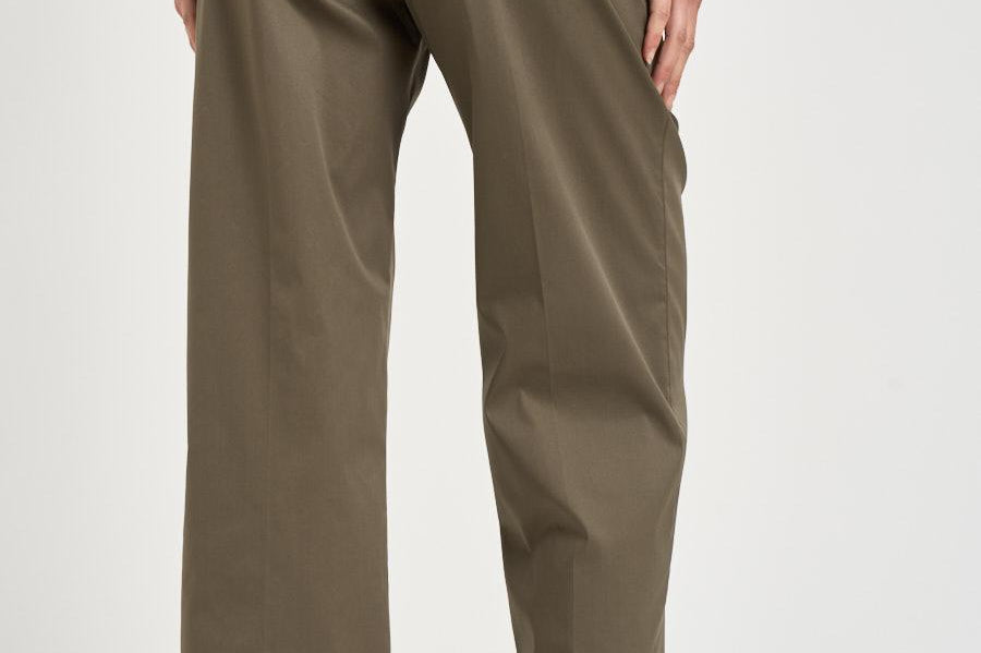 Pantalone donna dritto verde SERENA CROP UB1465XARMY BERWICH 