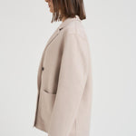 Cappotto donna corto doppiopetto panna MERYL ICE ACCADEMIE TESSILI 