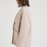 Cappotto donna corto doppiopetto panna MERYL ICE ACCADEMIE TESSILI 