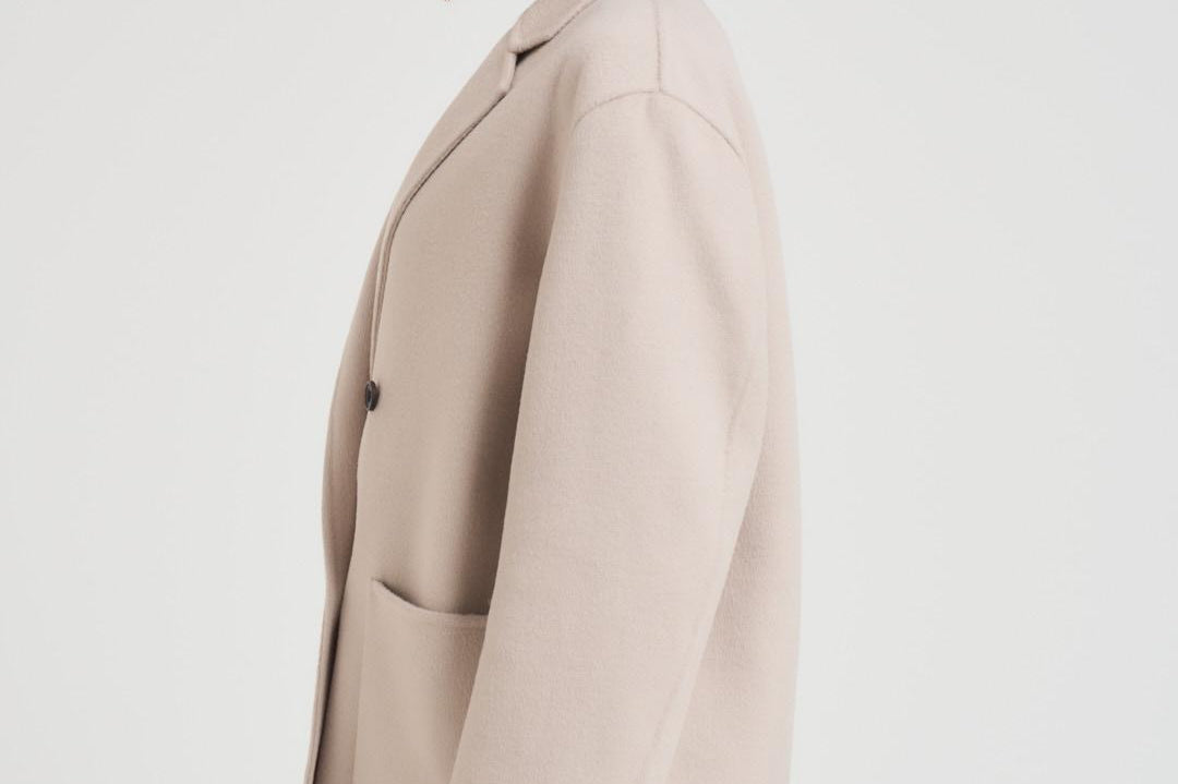 Cappotto donna corto doppiopetto panna MERYL ICE ACCADEMIE TESSILI 