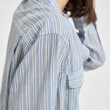 Camicia donna Nath azzurra a righe CH0131FF D1I04E30BU MARANT ETOILE 