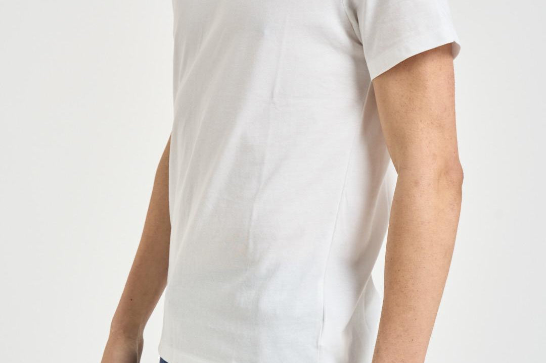 T-shirt uomo girocollo bianca con logo 710680785 003 RALPH LAUREN 