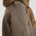 Cappotto donna lungo pied de poule multicolor S1142 2257227 BAZAR DELUXE 