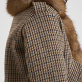 Cappotto donna lungo pied de poule multicolor S1142 2257227 BAZAR DELUXE 