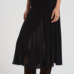 Gonna donna Ezra lunga in maglia nera JU0371FB C2L03I01BK ISABEL MARANT 