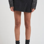 Minigonna donna Leak grigio antracite D630611 LEAK020ANTRACITE P.a.r.o.s.h. 
