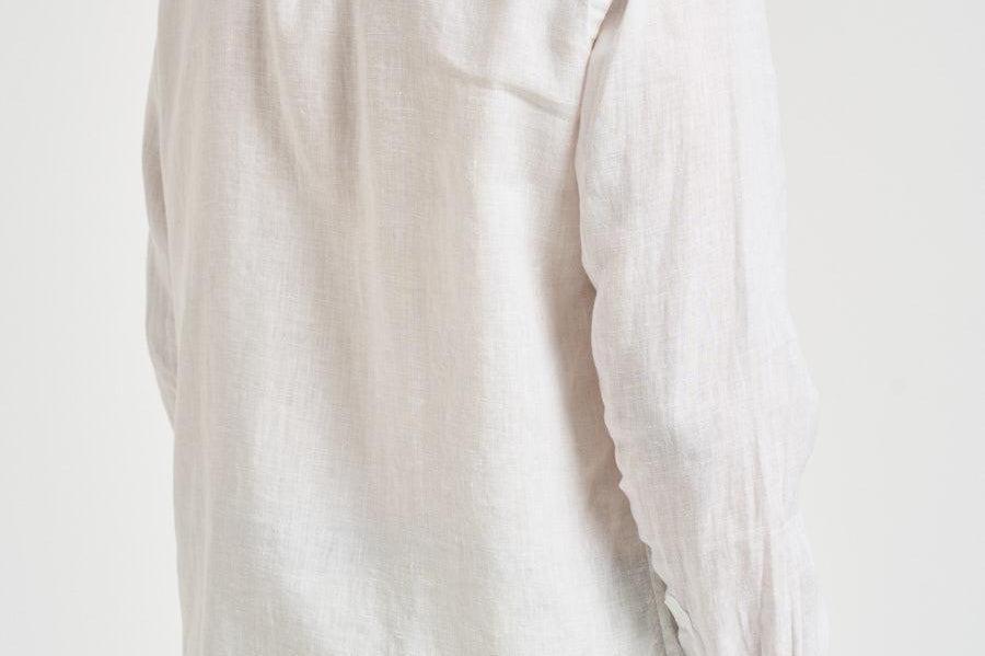 Camicia uomo in lino bianca J66TNP UA1 ACCADEMIE TESSILI 