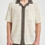 Polo uomo effetto crochet beige M26100018 CLEARCREAM SAMSØE SAMSØE 
