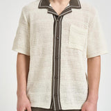 Polo uomo effetto crochet beige M26100018 CLEARCREAM SAMSØE SAMSØE 